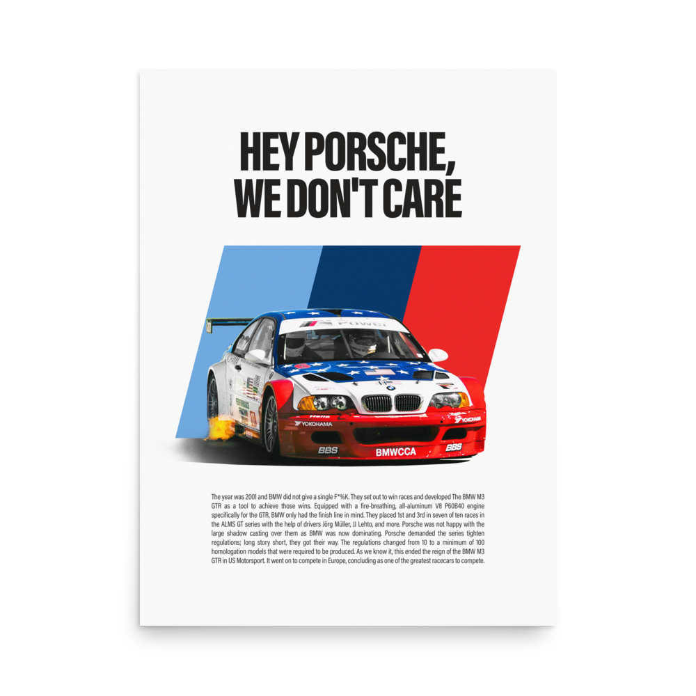 E46 M3 GTR POSTER